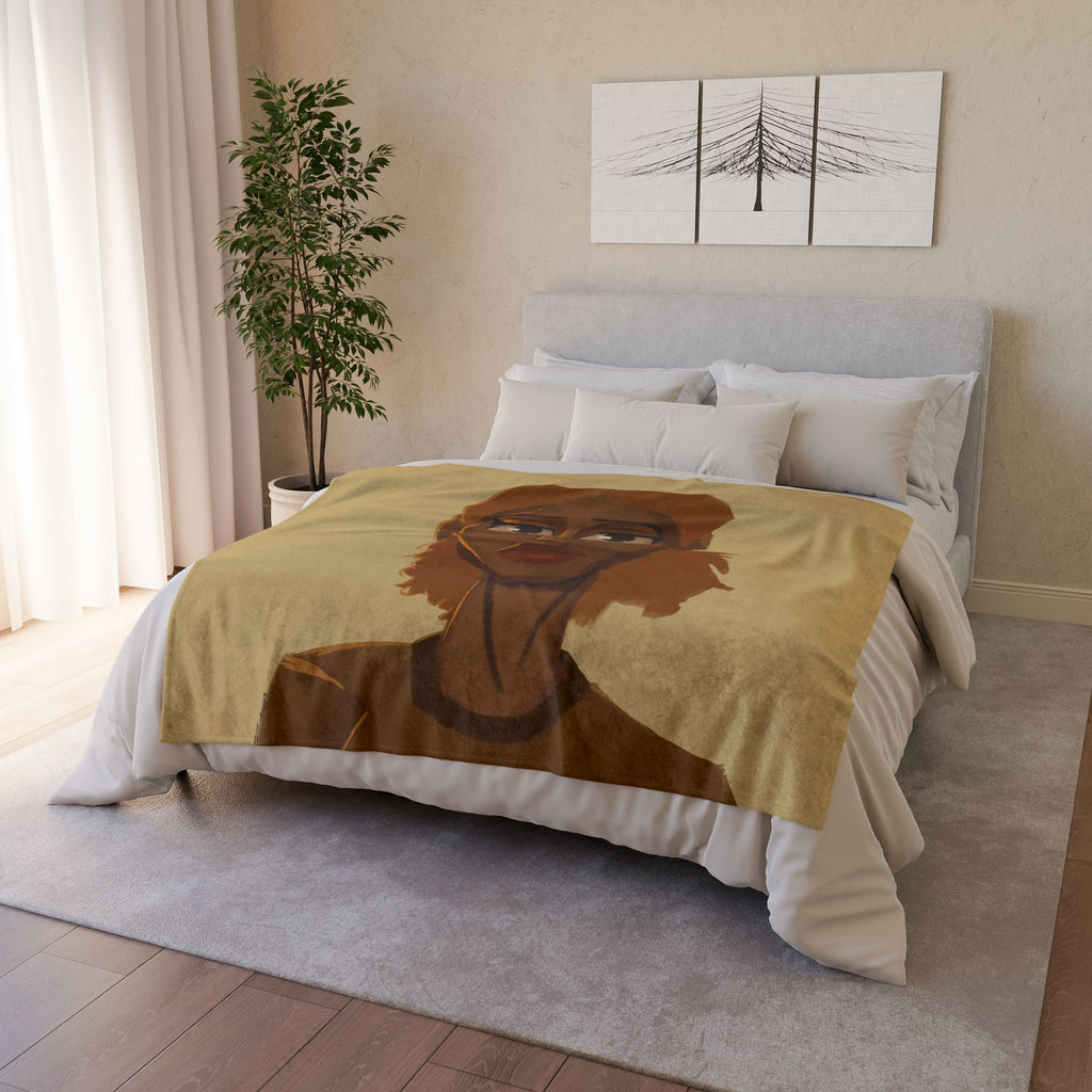 ‘Beige/Lisa’ Soft Polyester Blanket