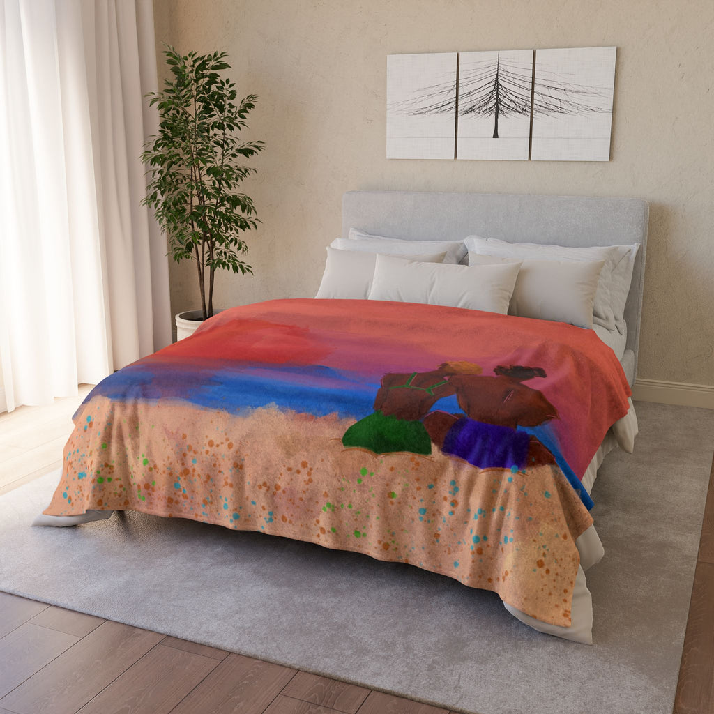‘Beach Date’ Soft Polyester Blanket