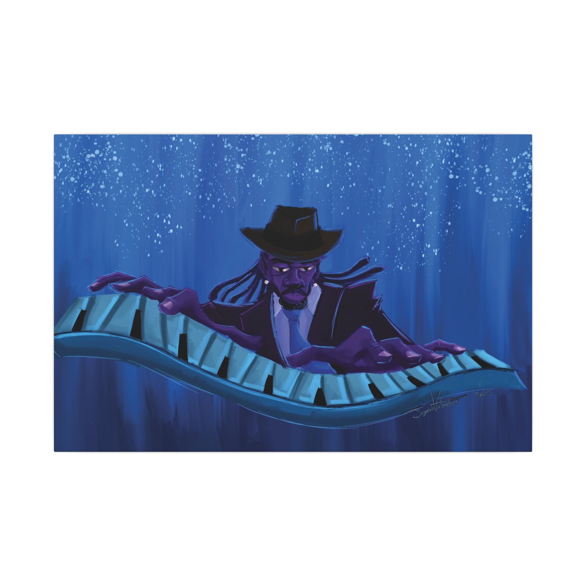 ‘The Pianist’ Matte Canvas, Stretched, 0.75" (Multi-Size)