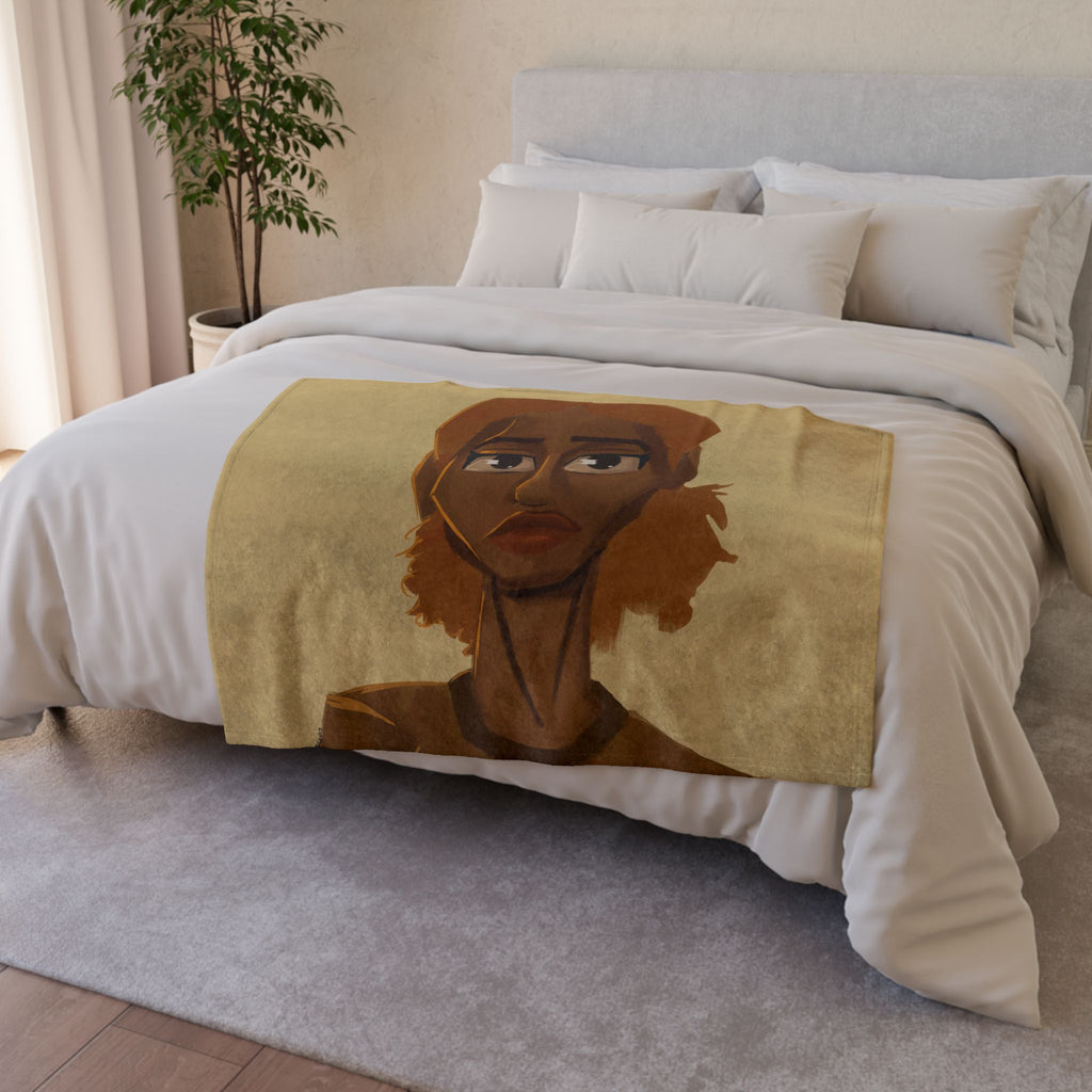 ‘Beige/Lisa’ Soft Polyester Blanket