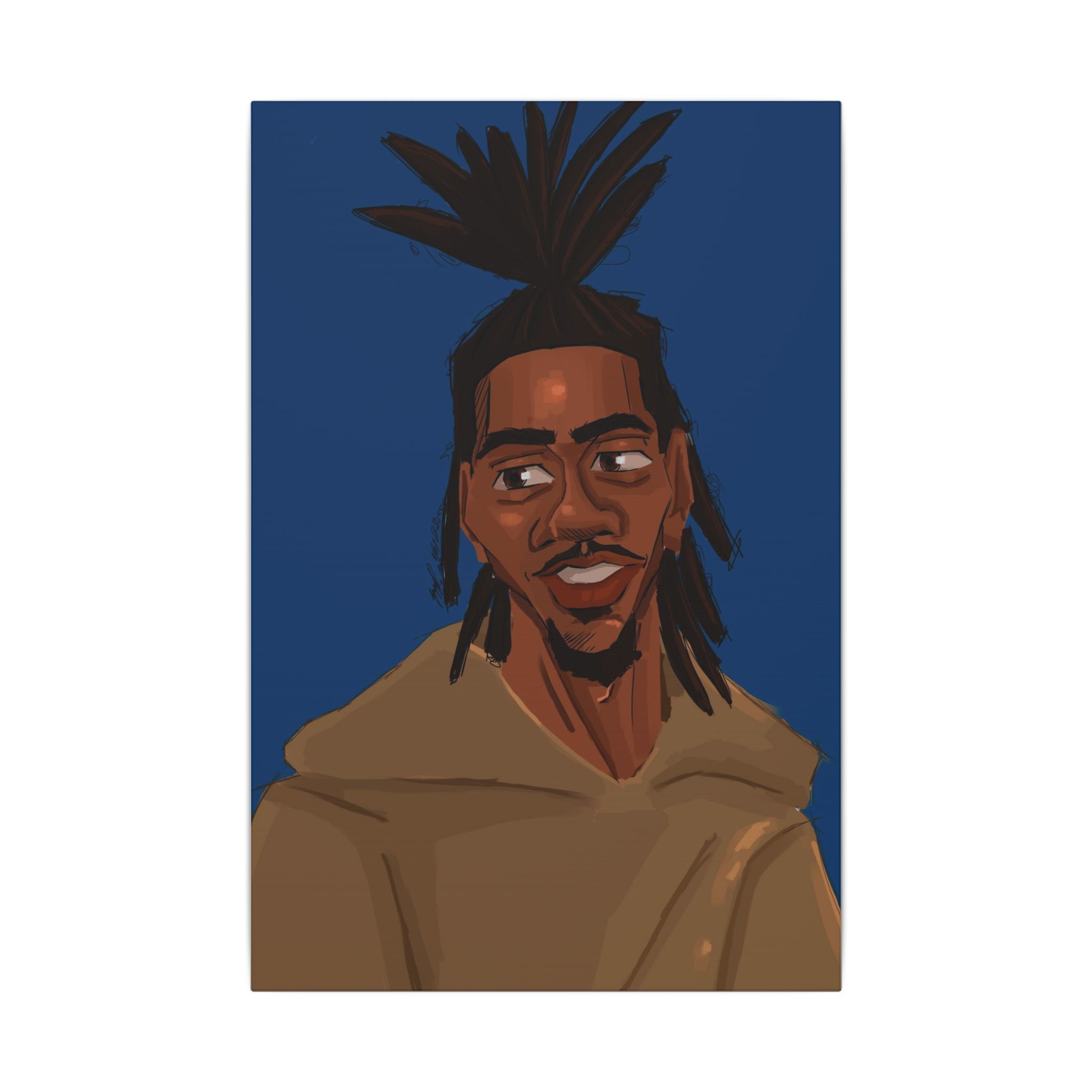 ‘Blue/Travis’ Matte Canvas, Stretched, 0.75" (Multi-Size)