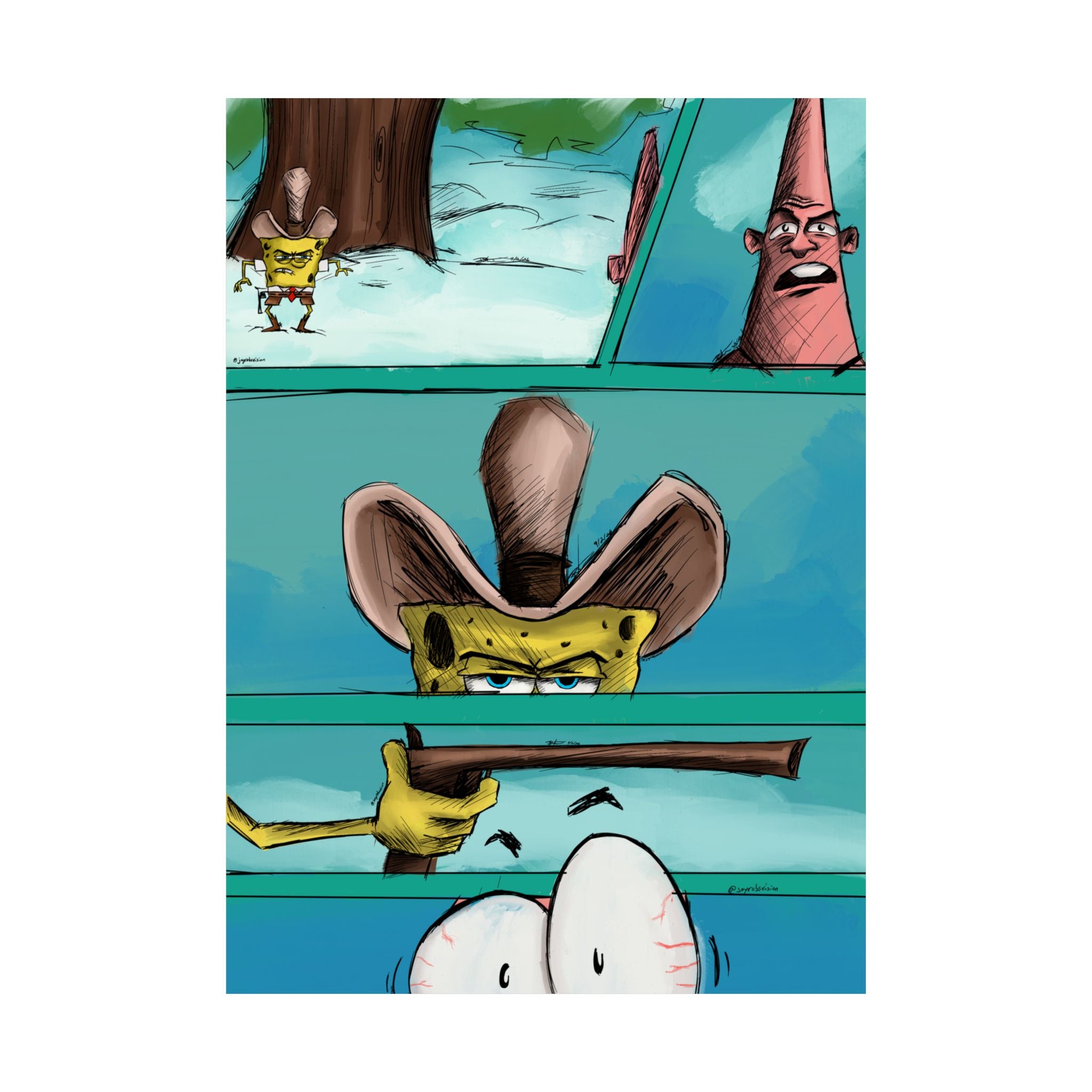 “I’m Dirty Dan” (Spongebob) Matte Vertical Art Posters