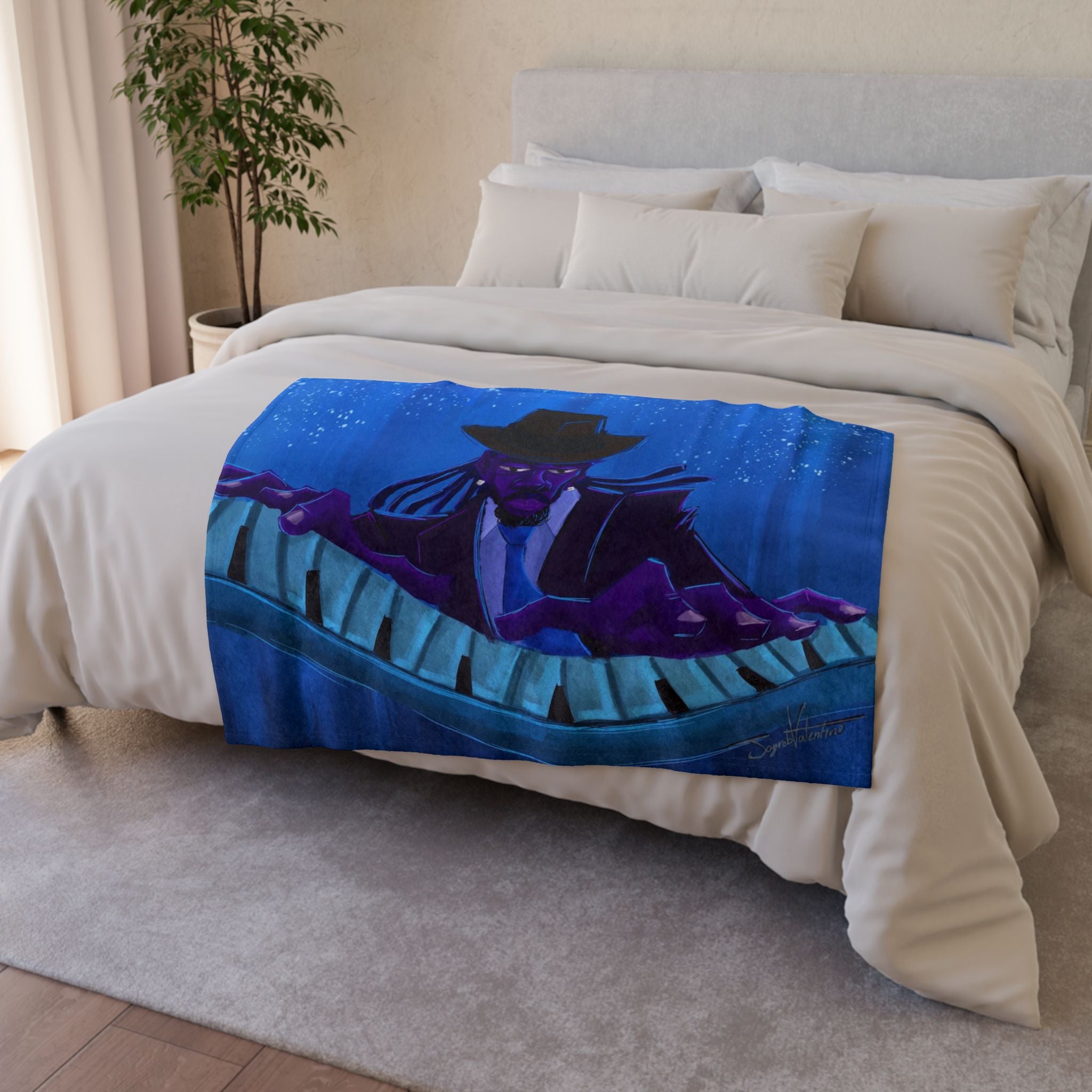 ‘The Pianist’ Soft Polyester Blanket