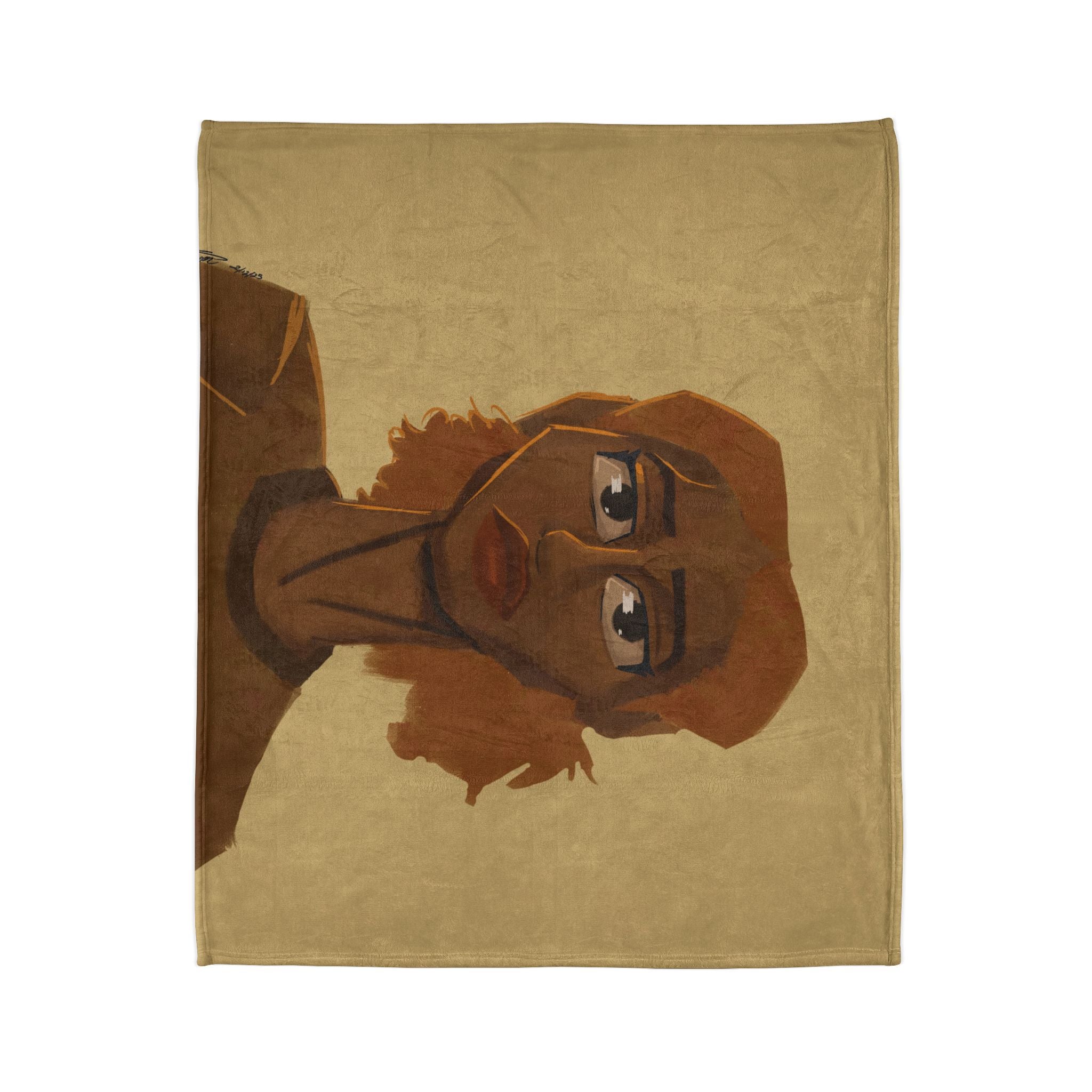 ‘Beige/Lisa’ Soft Polyester Blanket