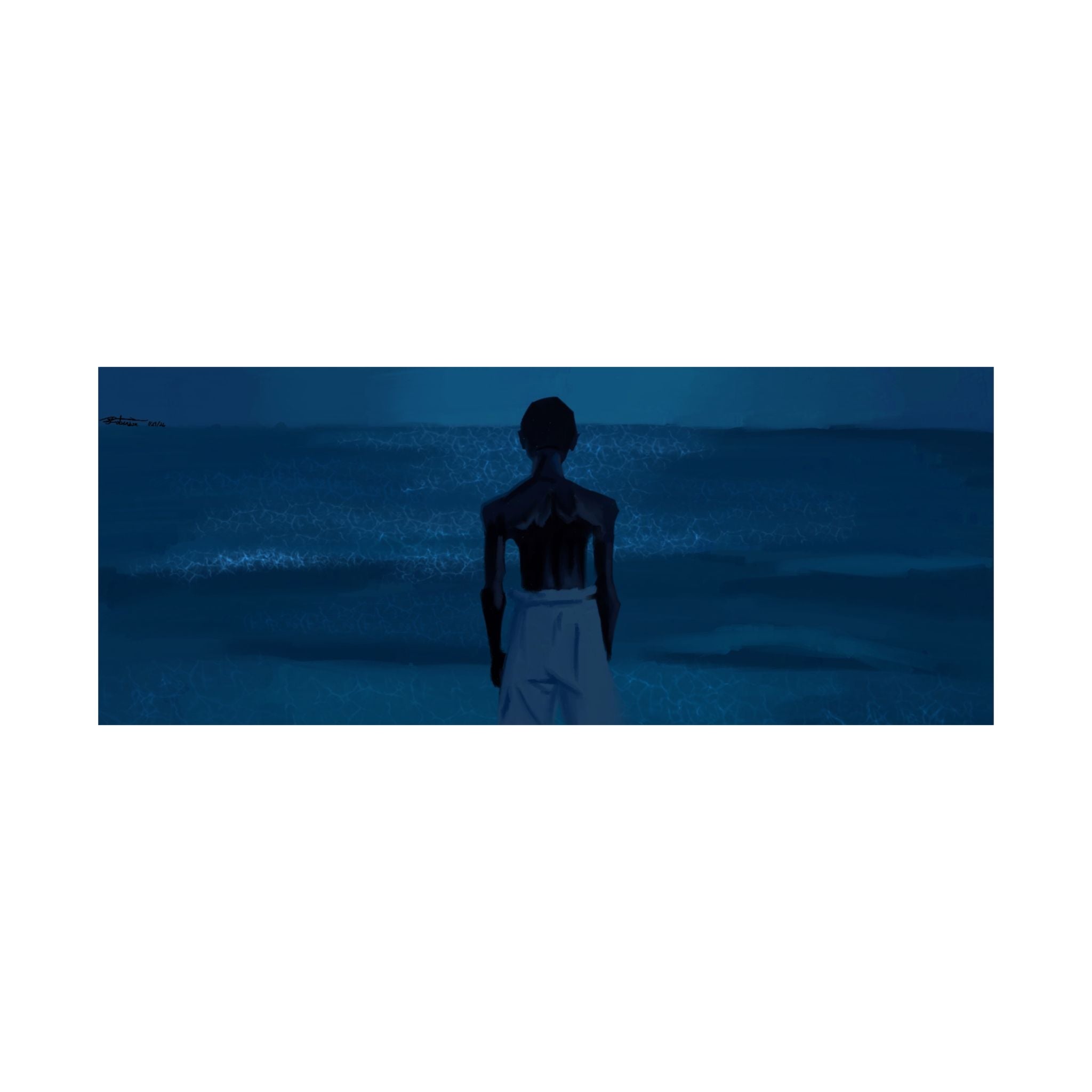 “Moonlight I” Matte Horizontal Art Posters