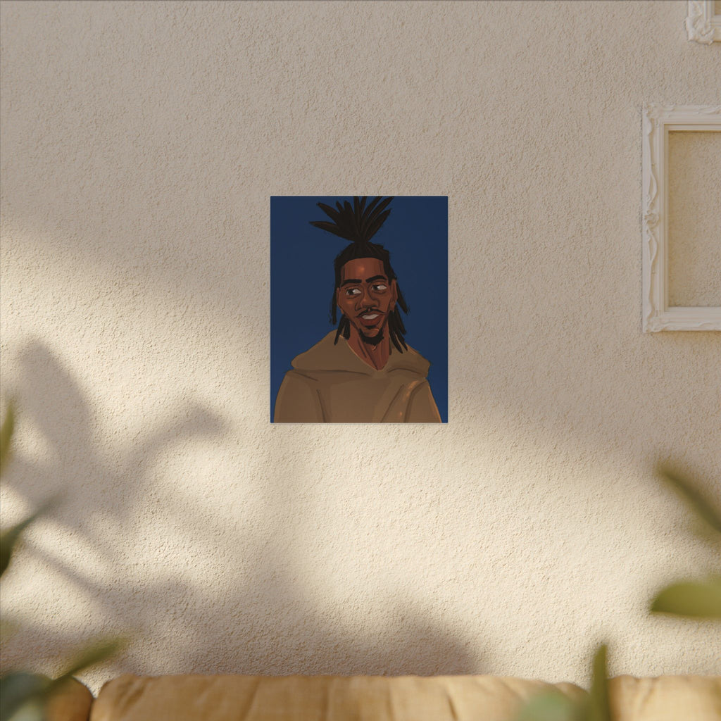 ‘Blue/Travis’ Matte Canvas, Stretched, 0.75" (Multi-Size)