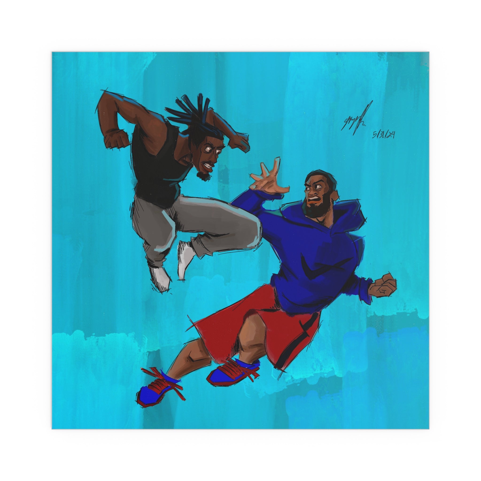 “Squabble Up” Indoor and Outdoor Silk Posters