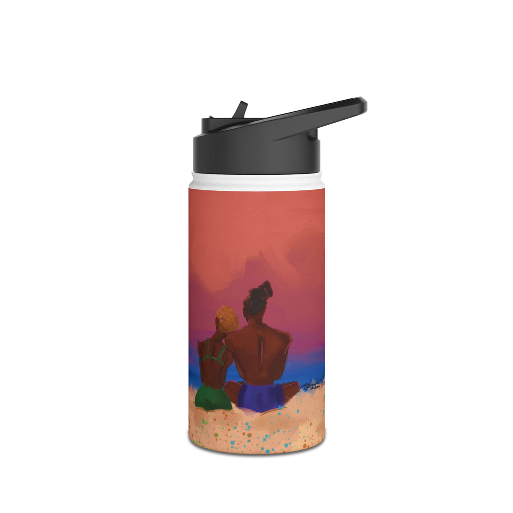 ‘Untitled IV/Beach Date’ Stainless Steel Water Bottle, Standard Lid