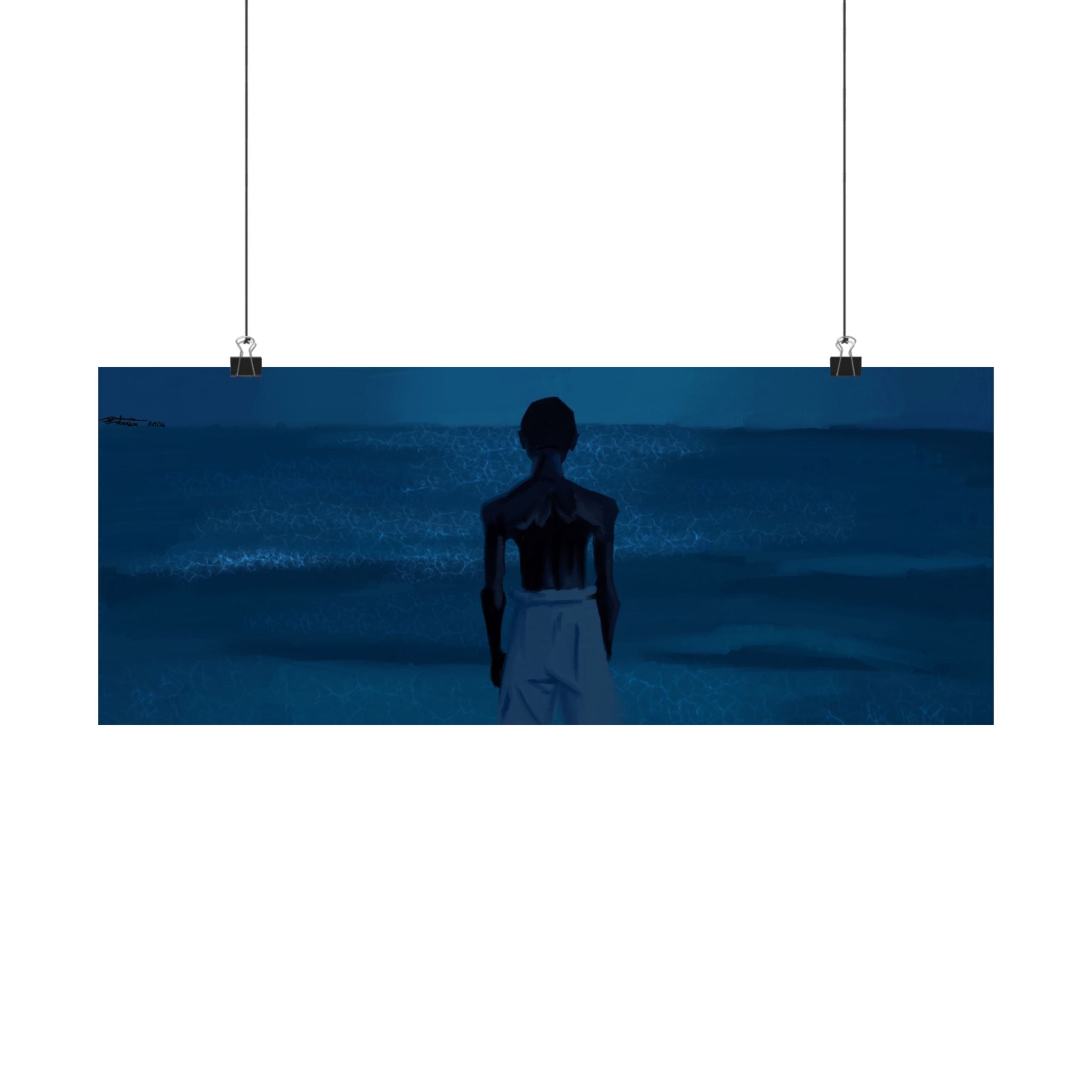 “Moonlight I” Matte Horizontal Art Posters